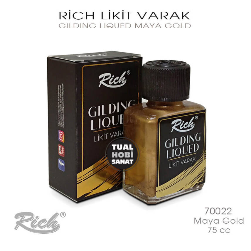 Rich Likit Varak Gilding Liqued 70022 Maya Gold 75 cc - 1