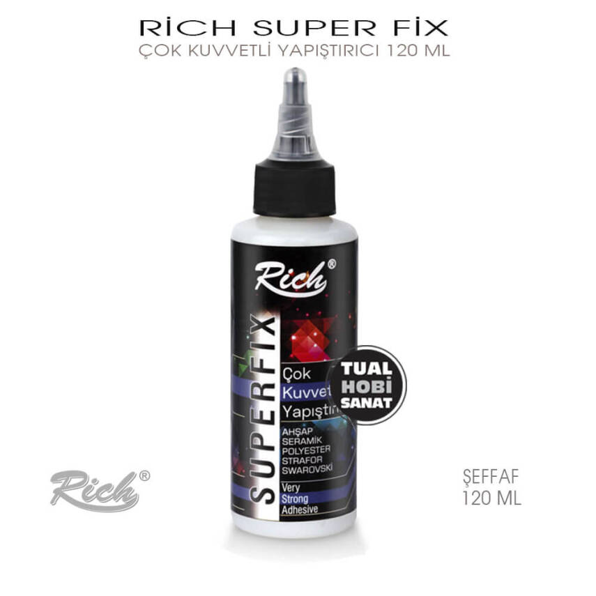 Rich Süperfix Glass Bond Cam, Taş, Polyester Tutkalı 120 ml - 1