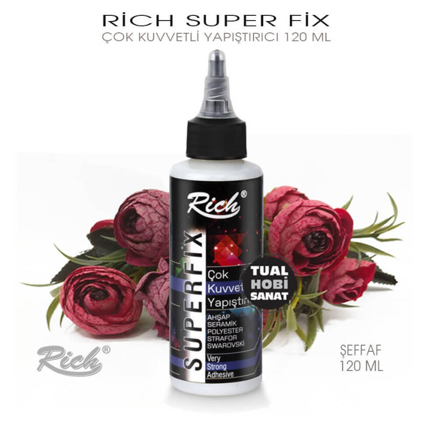 Rich Süperfix Glass Bond Cam, Taş, Polyester Tutkalı 120 ml - 2