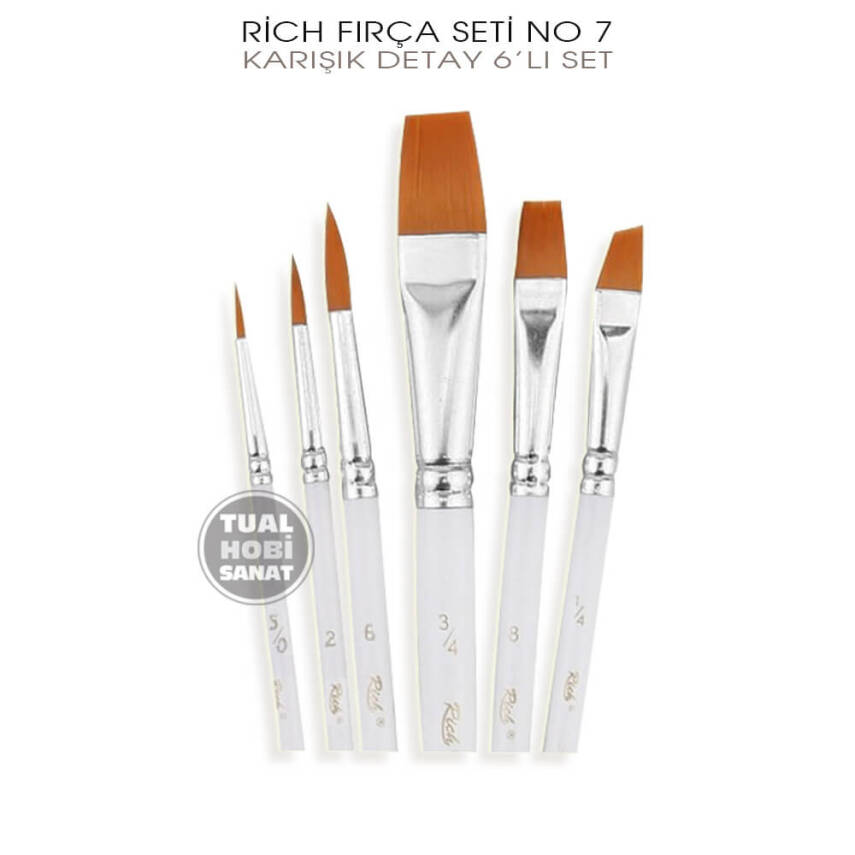 Rich Fırça Seti No:7 Keep Smile Detay Fırça Seti 6 Parça - 3