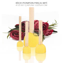 Rich PonPon Sünger Fırça Seti (4 Parça) - 3
