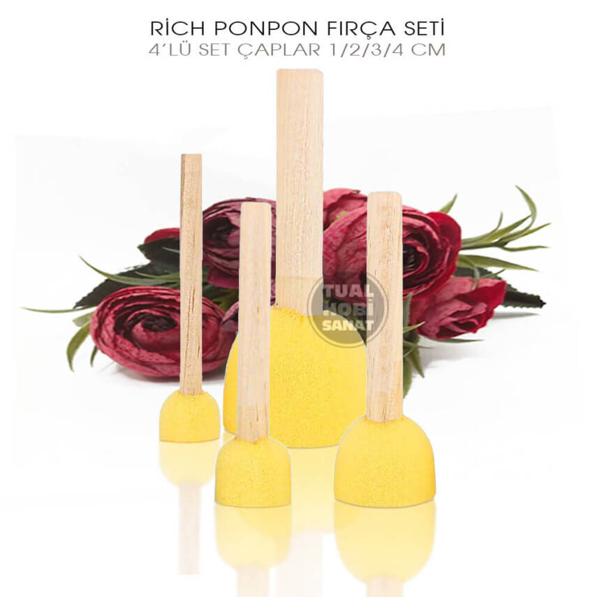 Rich PonPon Sünger Fırça Seti (4 Parça) - 3