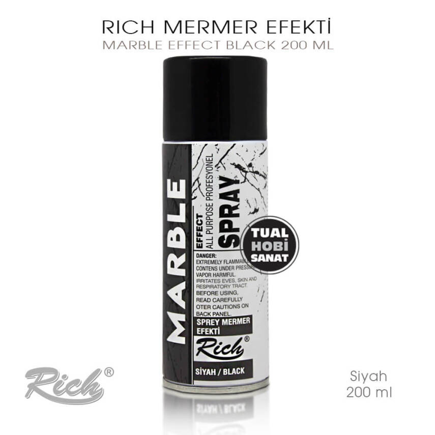 Rich Sprey Mermer Efekti Marble Effect Siyah 200 ml - 1