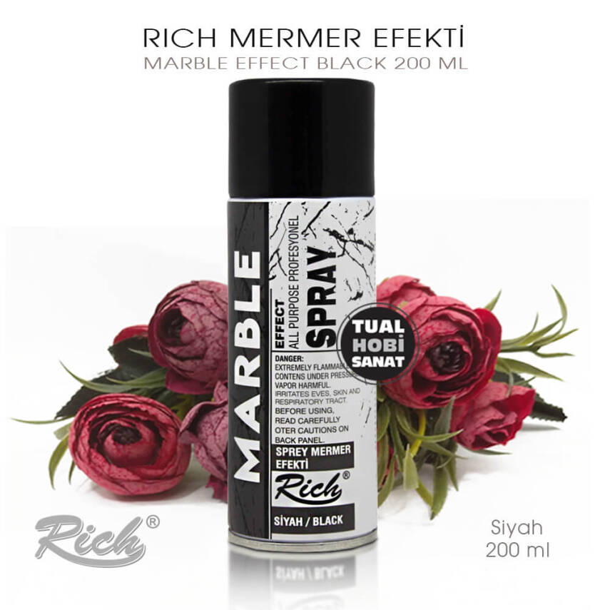 Rich Sprey Mermer Efekti Marble Effect Siyah 200 ml - 2