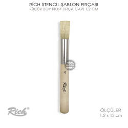 Rich Stencil Şablon Fırçası No:4 (1,2 x 12 cm) - Rich (1)