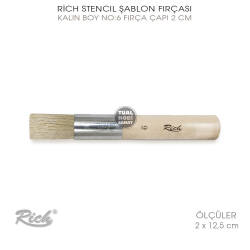 Rich Stencil Şablon Fırçası No:6 (2 x 12,5 cm) - Rich