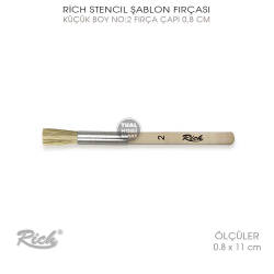 Rich Stencil Şablon Fırçası No:2 (0,8 x 11 cm) - Rich