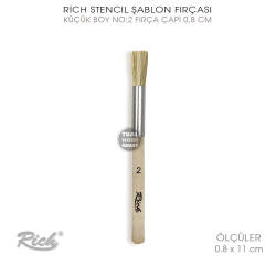 Rich Stencil Şablon Fırçası No:2 (0,8 x 11 cm) - Rich (1)