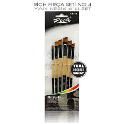 Rich Fırça Seti No:4 Yan Kesik Fırça Seti 6 Parça - Rich (1)