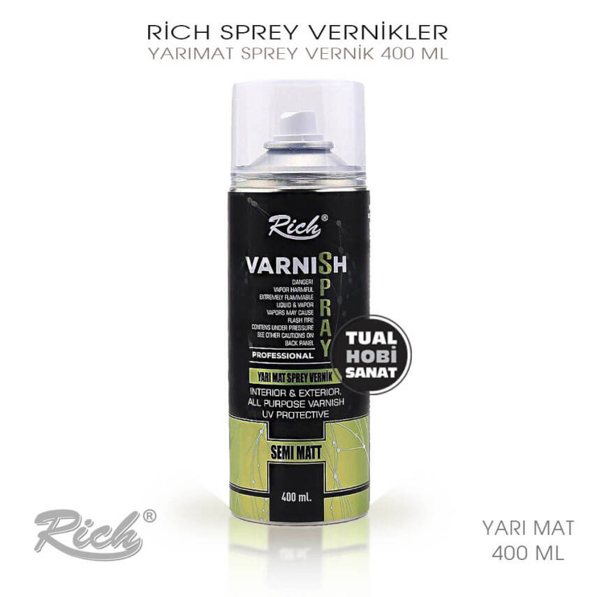 Rich Yarı Mat Sprey Vernik 400 ml - 1