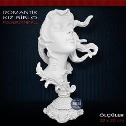 Romantik Kız Heykeli (32x20cm) Ham Polyester - Tual Hobi Sanat (1)