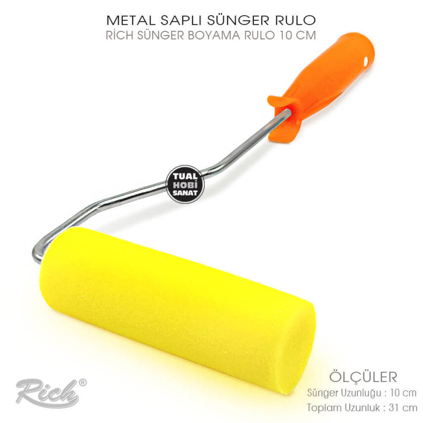 Rulo Sünger Boyama Fırçası Rich 10 cm - 1