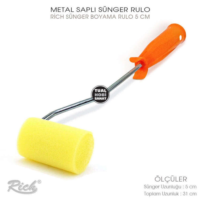 Rulo Sünger Boyama Fırçası Rich 5 cm - 1