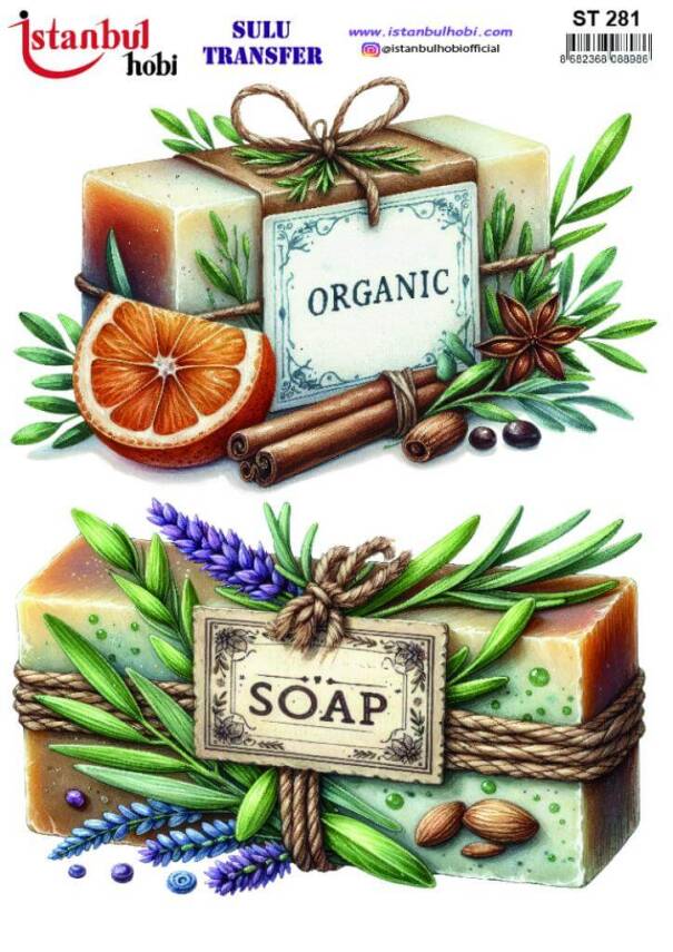 Sabun Desenli Sulu Transfer Kağıdı STI-281 - 1