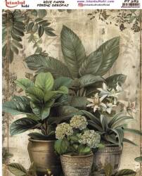 Saksı Çiçek Desenli Pirinç Dekopaj Model : PT 00585 - Tual Hobi Craft İst