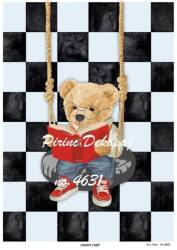 Salıncakta Ayı Desenli Pirinç Dekopaj Model : 4631 - Line Art