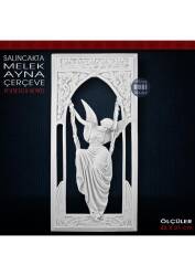 Salıncakta Sallanan Melek Ayna Pano (43x21 cm) Ham Polyester - Tual Hobi Sanat