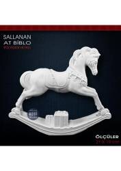Sallanan At Biblo Heykel (21x19 cm) Ham Polyester - Tual Hobi Sanat