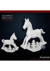 Sallanan At Biblo Seti (2 Parça) Ham Polyester - Tual Hobi Sanat