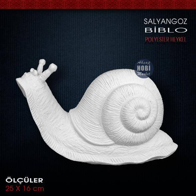 Salyangoz Heykeli Medium (25x16 cm) Ham Polyester - 1