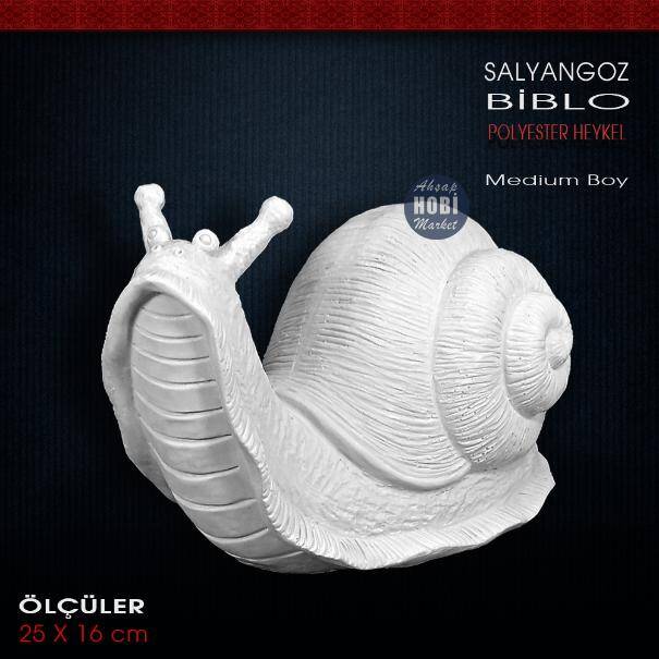 Salyangoz Heykeli Medium (25x16 cm) Ham Polyester - 2