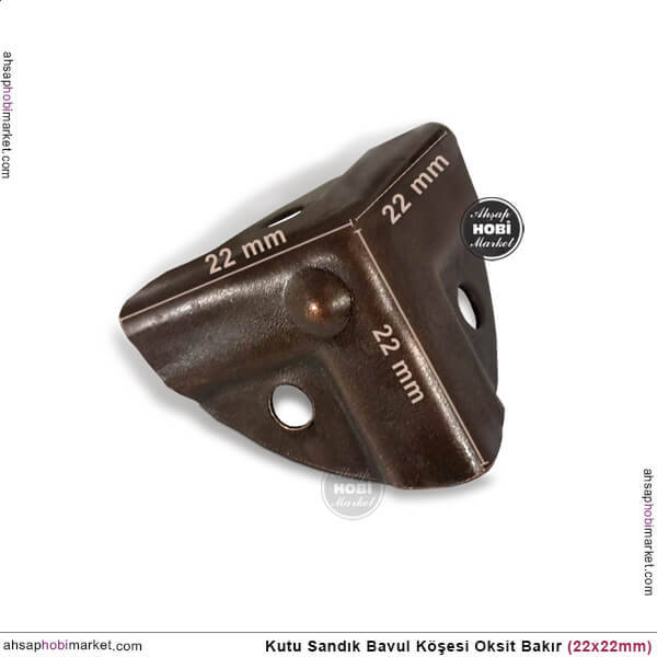 Sandık Köşesi Koruyucu Köşebent (22x22 mm) Antik Bakır - 2