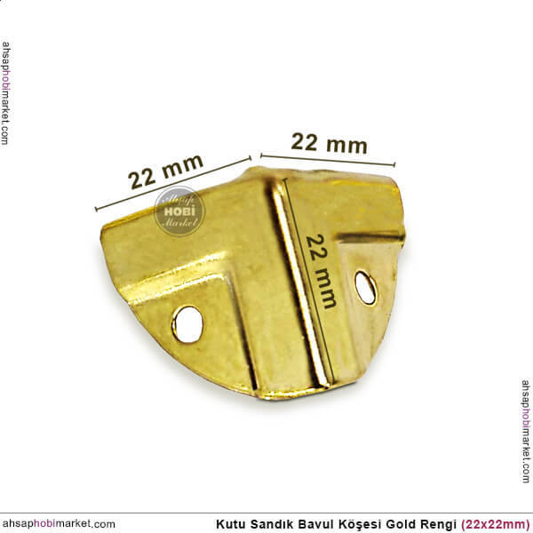 Sandık Köşesi Koruyucu Köşebent (22x22 mm) Parlak Gold - 2