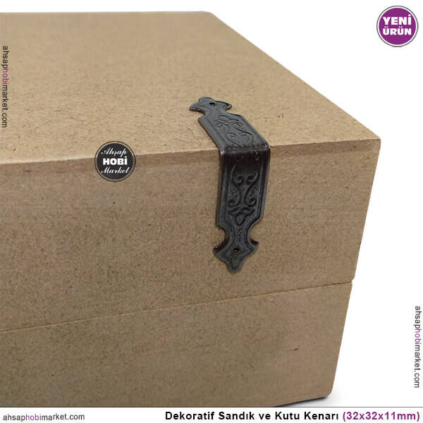 Sandık Kutu Kenarı Dekoratif (32x32x11 mm) Antik Eskitme - 2