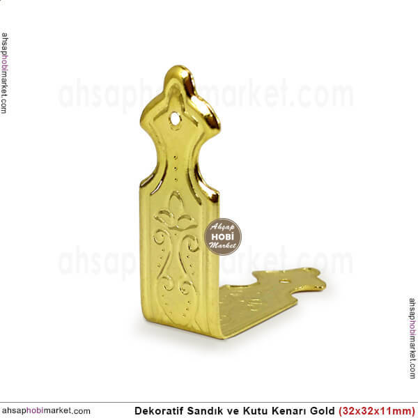 Sandık Kutu Kenarı Dekoratif (32x32x11 mm) Parlak Gold - 1