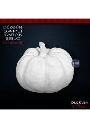 Sapı Düz Kabak Biblo (9x9 cm) Ham Polyester - Tual Hobi Sanat