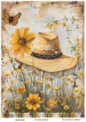 Şapkalı Kadın Figürlü Pirinç Dekopaj Model : ŞPKD30 - Line Art