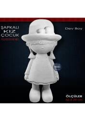Şapkalı Kız Çocuk Heykeli (63x29 cm) Ham Polyester - Tual Hobi Sanat