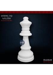 Satranç Taşı Heykeli Vezir Modern (23x10 cm) Ham Polyester - Tual Hobi Sanat