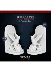 Serçe Figürlü Kitap Desteği Seti (2 Parça) - Tual Hobi Sanat