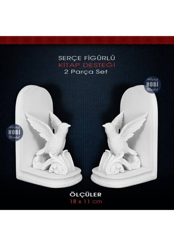 Serçe Figürlü Kitap Desteği Seti (2 Parça) - 1