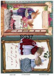 Sevgililer Desenli Pirinç Dekopaj Model : SG37 - Line Art