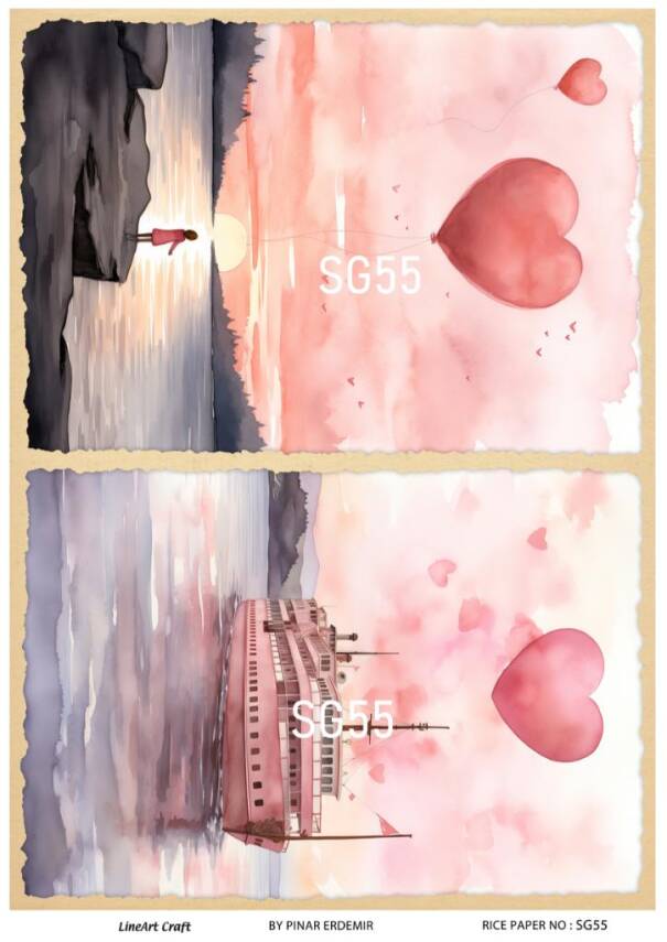 Sevgililer Desenli Pirinç Dekopaj Model : SG55 - 1