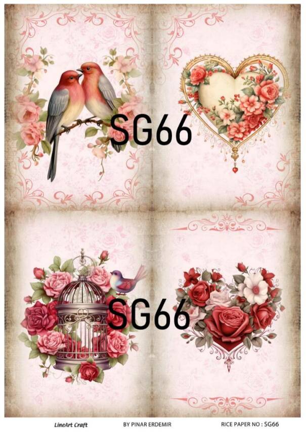 Sevgililer Desenli Pirinç Dekopaj Model : SG66 - 1