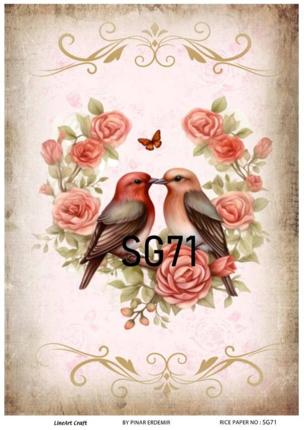 Sevgililer Desenli Pirinç Dekopaj Model : SG71 - 1