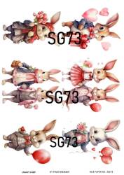 Sevgililer Desenli Pirinç Dekopaj Model : SG73 - Line Art