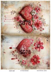 Sevgililer Desenli Pirinç Dekopaj Model : SG78 - Line Art