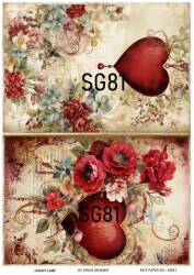 Sevgililer Desenli Pirinç Dekopaj Model : SG81 - Line Art