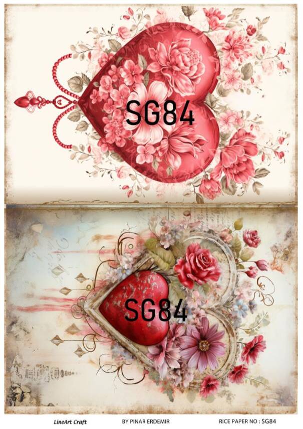 Sevgililer Desenli Pirinç Dekopaj Model : SG84 - 1