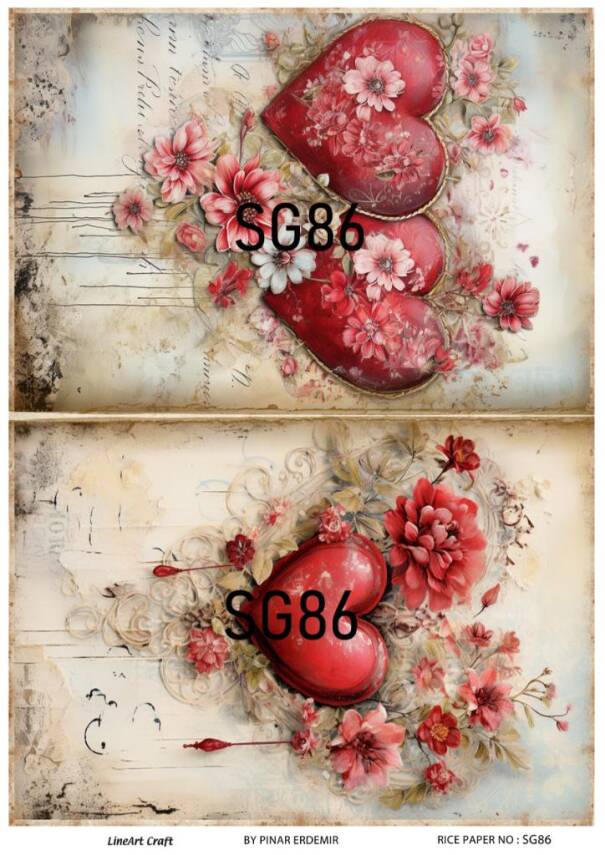 Sevgililer Desenli Pirinç Dekopaj Model : SG86 - 1