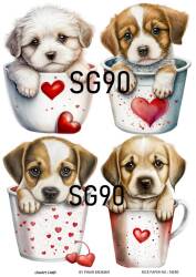 Sevgililer Desenli Pirinç Dekopaj Model : SG90 - Line Art