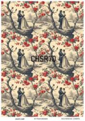 Sevgililer Günü Ağaç Desenli Pirinç Dekopaj Model : CHSR70 - Line Art