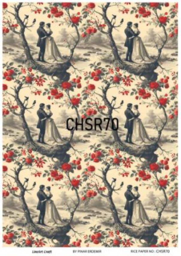 Sevgililer Günü Ağaç Desenli Pirinç Dekopaj Model : CHSR70 - 1