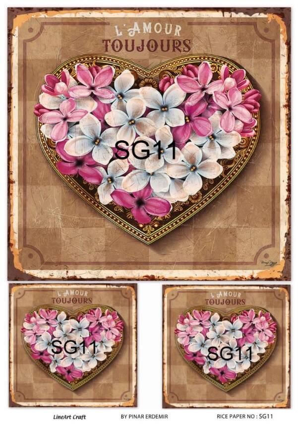 Sevgililer Günü Kalp Desenli Pirinç Dekopaj Model : SG11 - 1