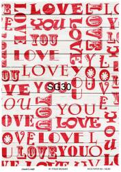 Sevgililer Günü Kalp Desenli Pirinç Dekopaj Model : SG30 - Line Art