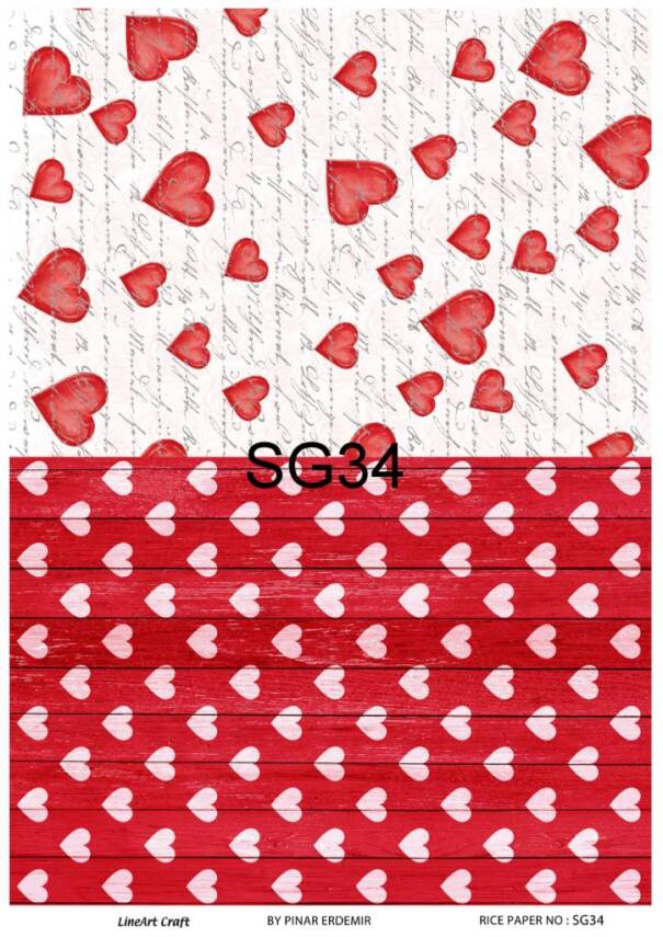 Sevgililer Günü Kalp Desenli Pirinç Dekopaj Model : SG34 - 1